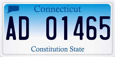CT license plate AD01465