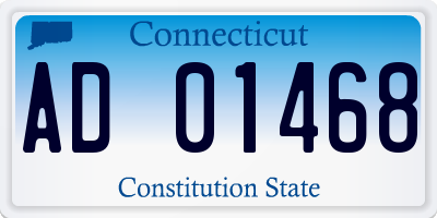 CT license plate AD01468