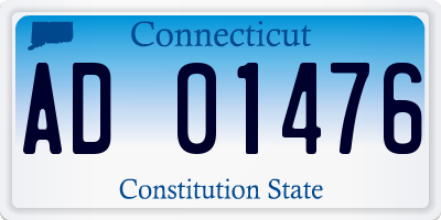 CT license plate AD01476