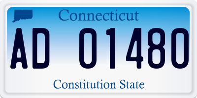 CT license plate AD01480