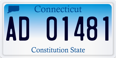 CT license plate AD01481