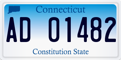 CT license plate AD01482