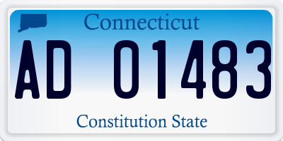 CT license plate AD01483