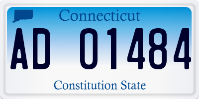 CT license plate AD01484
