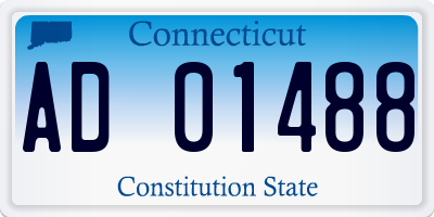 CT license plate AD01488