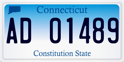 CT license plate AD01489