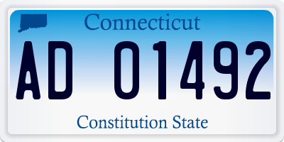 CT license plate AD01492
