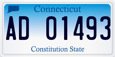 CT license plate AD01493