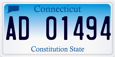 CT license plate AD01494