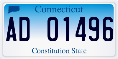 CT license plate AD01496
