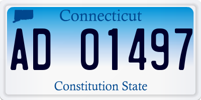 CT license plate AD01497