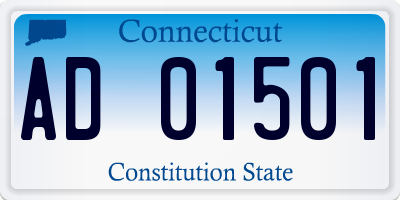 CT license plate AD01501