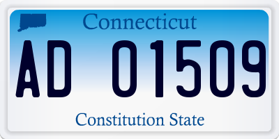 CT license plate AD01509