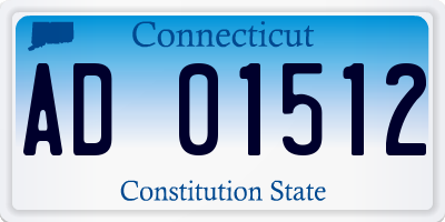 CT license plate AD01512