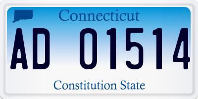 CT license plate AD01514