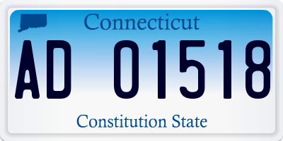 CT license plate AD01518