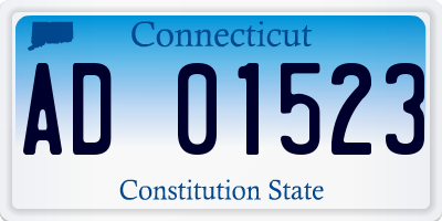 CT license plate AD01523