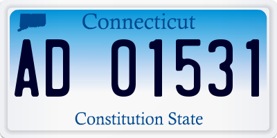 CT license plate AD01531