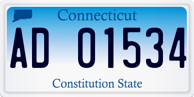 CT license plate AD01534