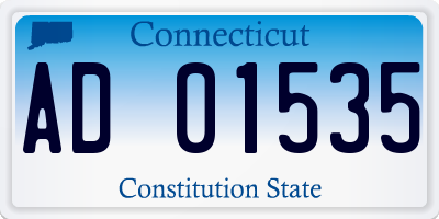 CT license plate AD01535