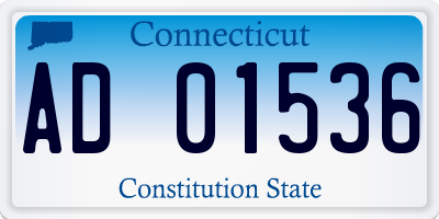 CT license plate AD01536