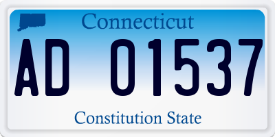 CT license plate AD01537