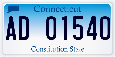 CT license plate AD01540