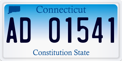 CT license plate AD01541