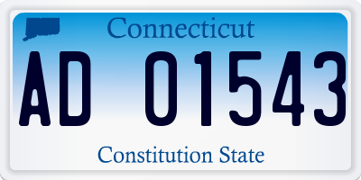 CT license plate AD01543