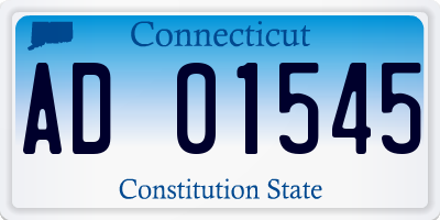 CT license plate AD01545