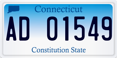 CT license plate AD01549