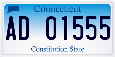 CT license plate AD01555