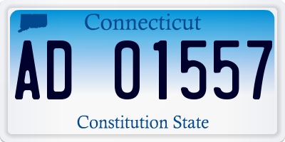 CT license plate AD01557