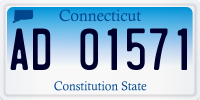 CT license plate AD01571