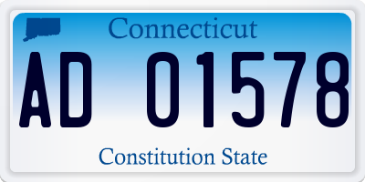 CT license plate AD01578