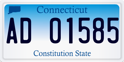 CT license plate AD01585