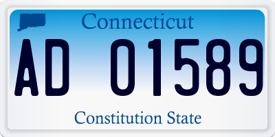 CT license plate AD01589
