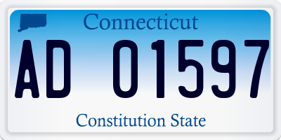 CT license plate AD01597