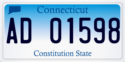 CT license plate AD01598