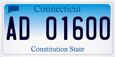 CT license plate AD01600