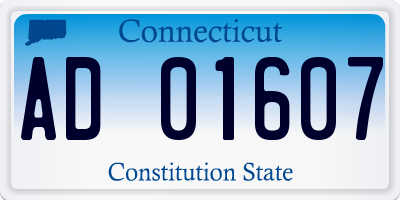 CT license plate AD01607