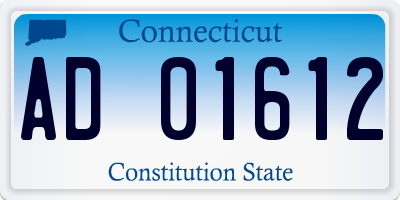 CT license plate AD01612