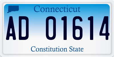 CT license plate AD01614