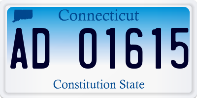 CT license plate AD01615