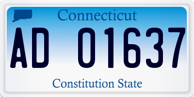 CT license plate AD01637