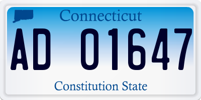 CT license plate AD01647