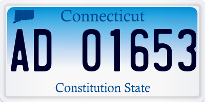 CT license plate AD01653