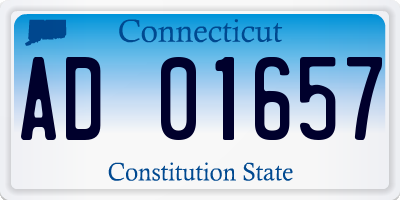 CT license plate AD01657