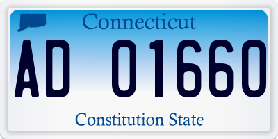 CT license plate AD01660