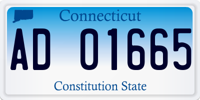 CT license plate AD01665